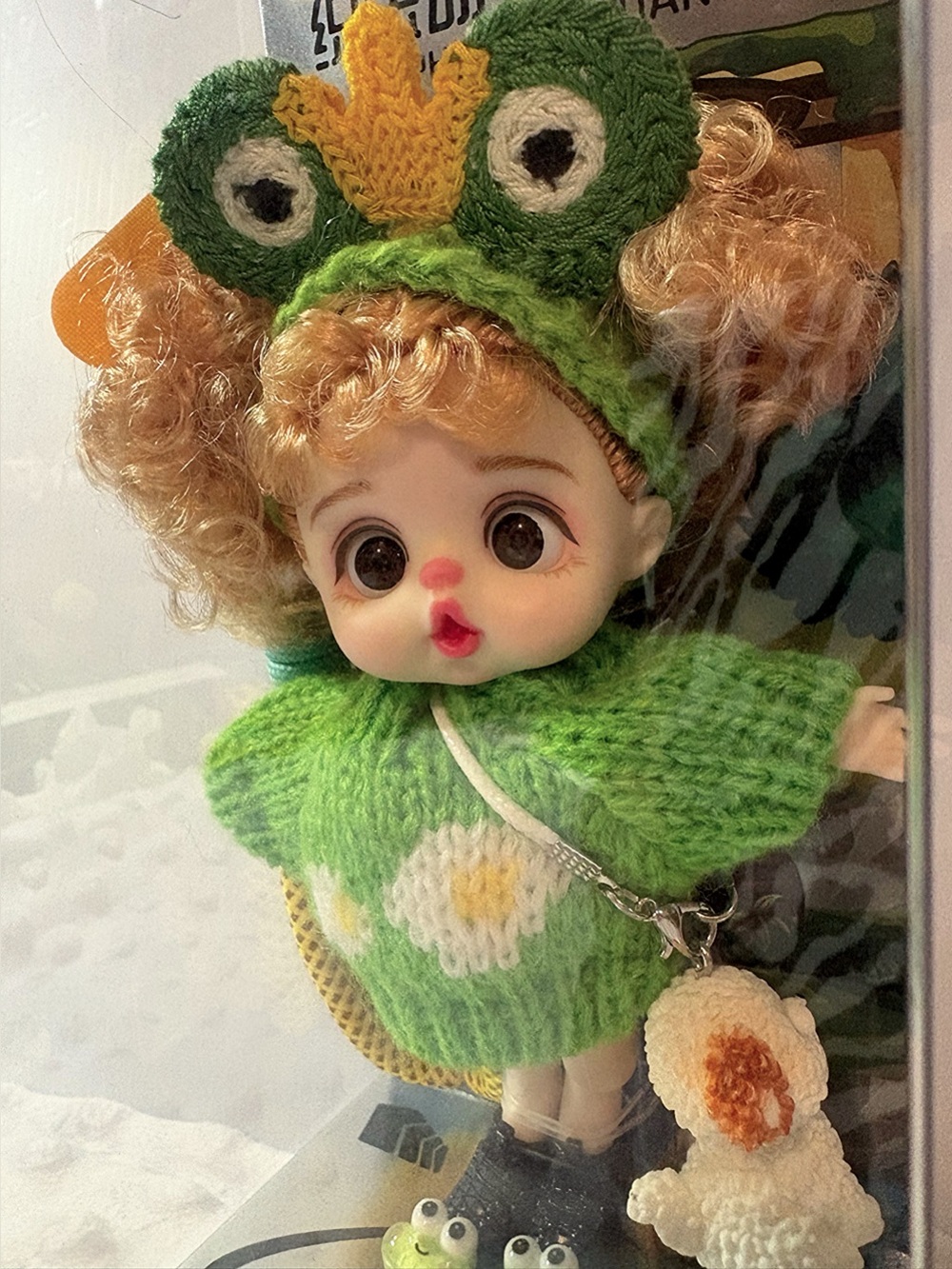Luolifen Cute Doll Bag Charm / Clip - Frog Outfit